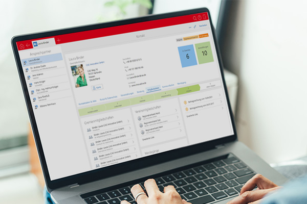 CRM-Lösung CAS netWorks - Alle Informationen rund um das Mitglied auf einen Blick